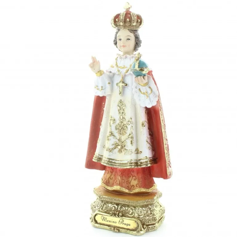 Palais du Rosaire Statue Enfant Jésus de Prague avec dorures en résine 20 cm^Enfant Enfant Jésus
