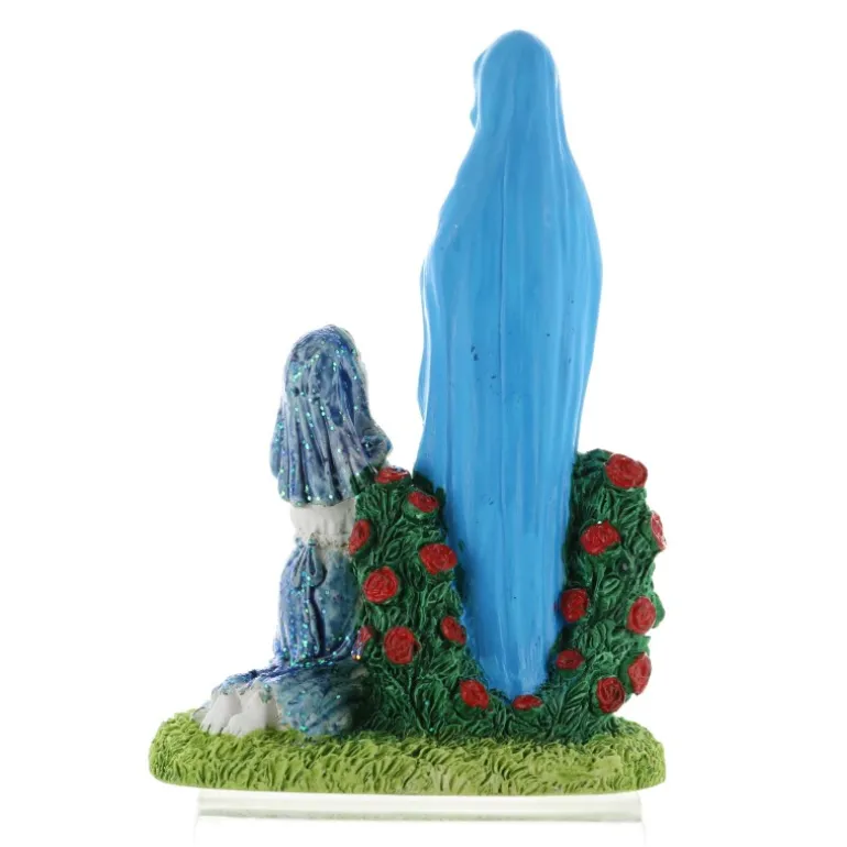 Palais du Rosaire Statue Hygromètre Apparition de Lourdes pailletée^ Statue De Notre Dame De Lourdes