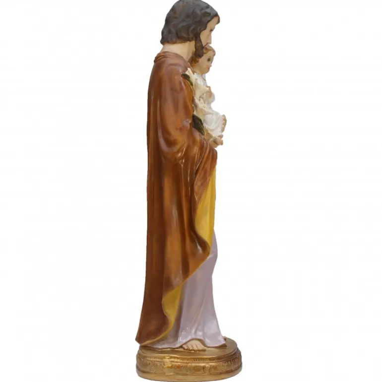 Palais du Rosaire Statue Joseph à l'enfant Jésus en résine colorée 98cm^ Statue De Grande Taille | Statue De Saint Joseph