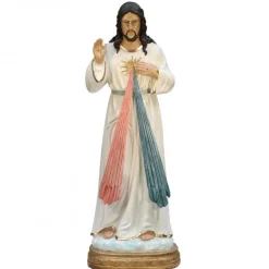 Palais du Rosaire Statue Jésus Miséricordieux en résine colorée 98cm^ Jésus Miséricordieux | Statue De Grande Taille