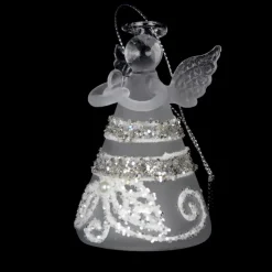 Palais du Rosaire Statue lumineuse d'Ange en verre à accrocher^ Décoration De Noël | Statue Ange