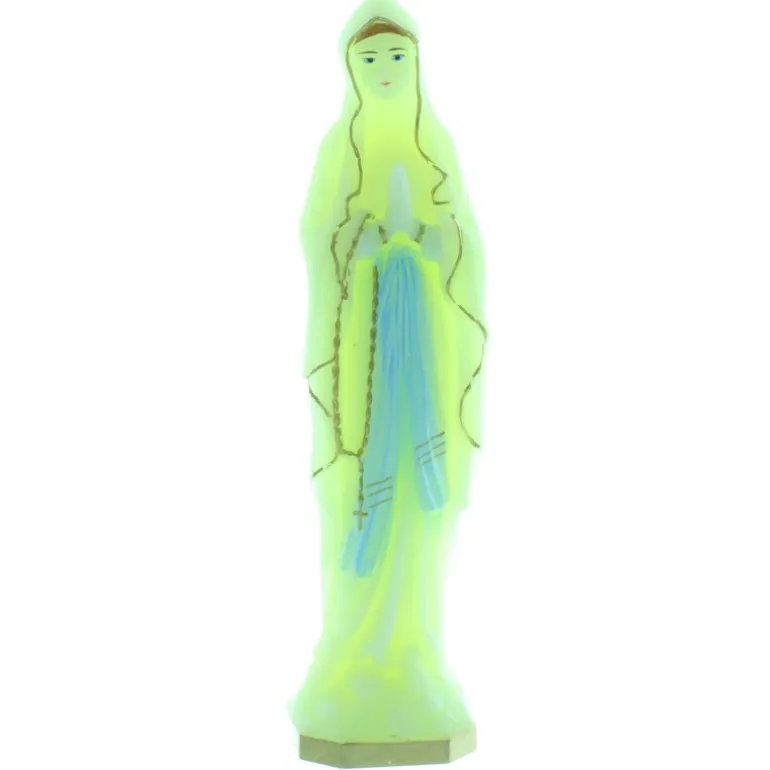Palais du Rosaire Statue lumineuse de la Vierge Marie de Lourdes en résine 16cm^ Statue Lumineuse