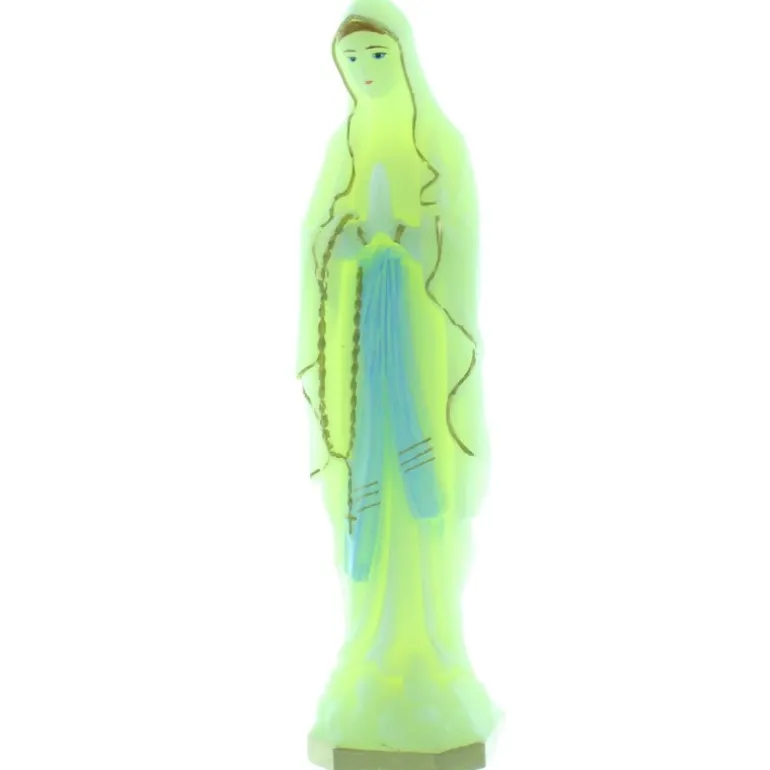 Palais du Rosaire Statue lumineuse de la Vierge Marie de Lourdes en résine 16cm^ Statue Lumineuse