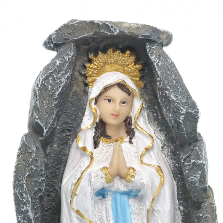 Palais du Rosaire Statue lumineuse de l'Apparition de Lourdes en Résine 21cm^ Statue Lumineuse
