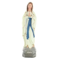 Palais du Rosaire Statue lumineuse de Notre-Dame de Lourdes en résine de 25 cm^ Statue Lumineuse