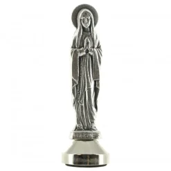Palais du Rosaire Statue magnétique aimantée Notre dame de Lourdes en métal^ Statue En Bronze Et Métal | Statue De Notre Dame De Lourdes