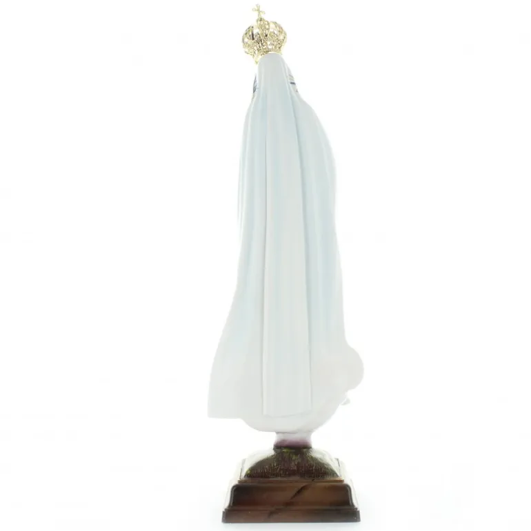 Palais du Rosaire Statue Notre Dame de Fatima décorée de fleurs en résine de 24 cm^ Statue Vierge De Fatima