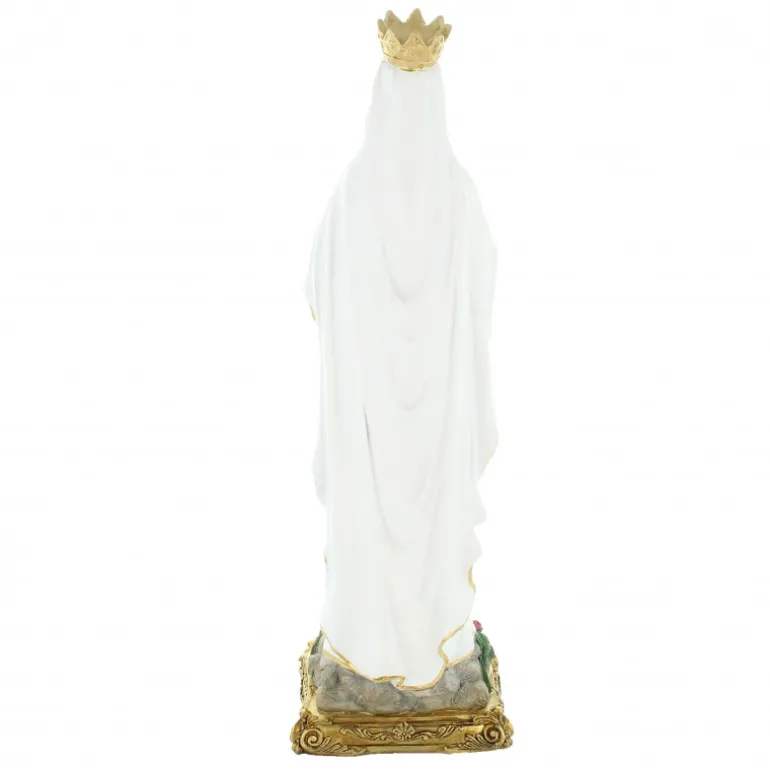 Palais du Rosaire Statue Notre Dame de Lourdes couronée en résine 40cm^ Statue De Notre Dame De Lourdes