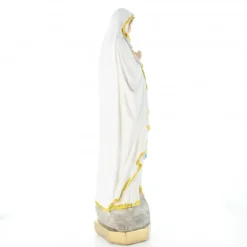 Palais du Rosaire Statue Notre Dame de Lourdes en résine colorée avec paillettes dorées 30cm^ Statue De Notre Dame De Lourdes