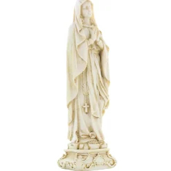 Palais du Rosaire Statue Notre Dame de Lourdes en pierre et résine 22cm^ Statue De Notre Dame De Lourdes