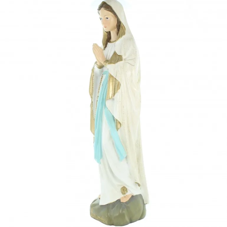 Palais du Rosaire Statue Notre Dame de Lourdes à paillettes 46cm^ Statue De Notre Dame De Lourdes