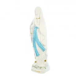 Palais du Rosaire Statue Notre Dame de Lourdes blanche et bleue de 20cm^ Statue De Notre Dame De Lourdes