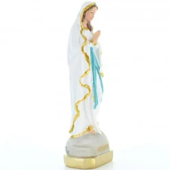 Palais du Rosaire Statue Notre Dame de Lourdes en résine colorée avec paillettes dorées 15cm^ Statue De Notre Dame De Lourdes