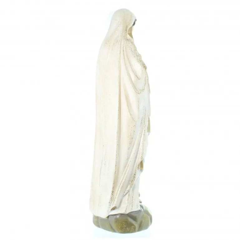 Palais du Rosaire Statue Notre Dame de Lourdes à paillettes en résine 36cm^ Statue De Notre Dame De Lourdes