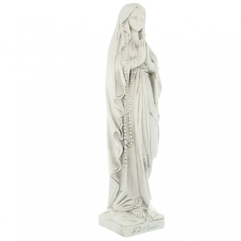 Palais du Rosaire Statue Notre Dame de Lourdes pour l'extérieur 30cm^ Statue Pour Extérieur | Statue De Notre Dame De Lourdes