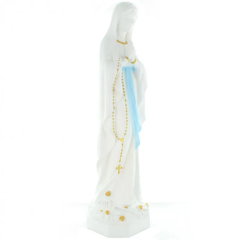 Palais du Rosaire Statue Notre Dame de Lourdes en résine 62cm^ Statue De Grande Taille | Statue De Notre Dame De Lourdes