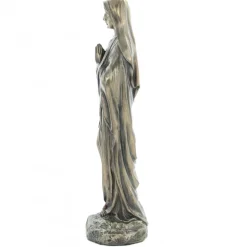 Palais du Rosaire Statue Notre Dame de Lourdes en bronze coulé à froid 20cm^ Statue Funéraire | Statue En Bronze Et Métal