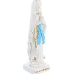 Palais du Rosaire Statue Notre Dame de Lourde en Résine blanche de 8cm^ Statue De Notre Dame De Lourdes
