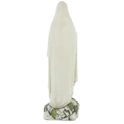Palais du Rosaire Statue Notre Dame de Lourdes de 22cm sur un rocher fleuri^ Statue De Notre Dame De Lourdes