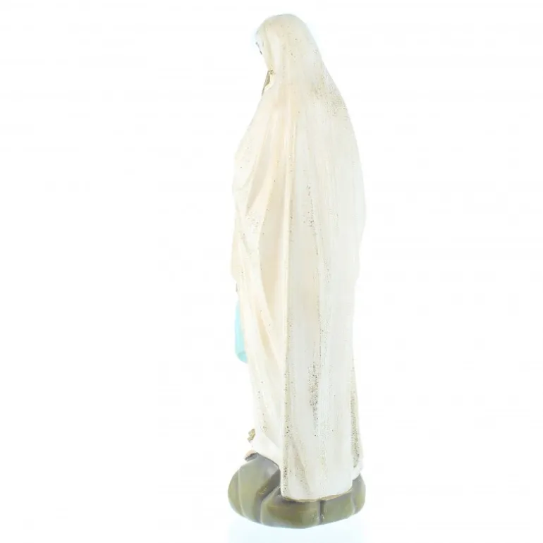 Palais du Rosaire Statue Notre Dame de Lourdes à paillettes en résine 36cm^ Statue De Notre Dame De Lourdes