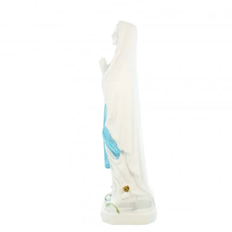 Palais du Rosaire Statue Notre Dame de Lourdes blanche et bleue de 20cm^ Statue De Notre Dame De Lourdes