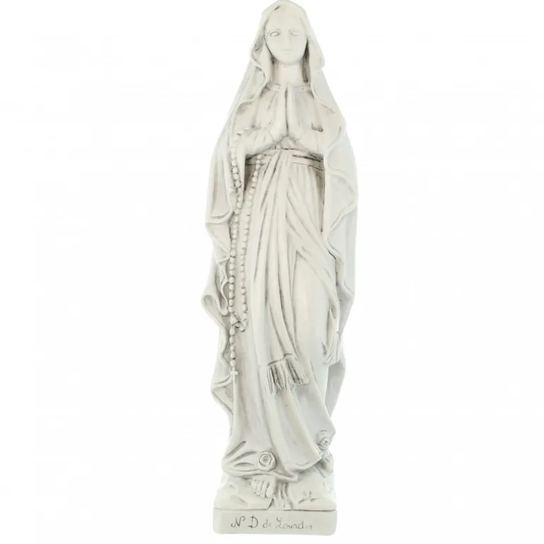 Palais du Rosaire Statue Notre Dame de Lourdes pour l'extérieur 30cm^ Statue Pour Extérieur | Statue De Notre Dame De Lourdes