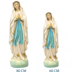 Palais du Rosaire Statue Notre Dame de Lourdes décorée 60 cm^ Statue De Grande Taille | Statue De Notre Dame De Lourdes