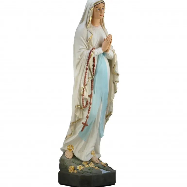 Palais du Rosaire Statue Notre Dame de Lourdes de 160cm décorée en Résine^ Statue De Grande Taille | Statue De Notre Dame De Lourdes