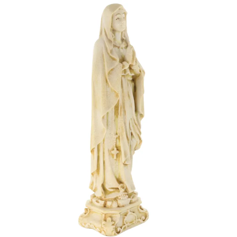 Palais du Rosaire Statue Notre Dame de Lourdes pierre et résine 40cm^ Statue De Notre Dame De Lourdes