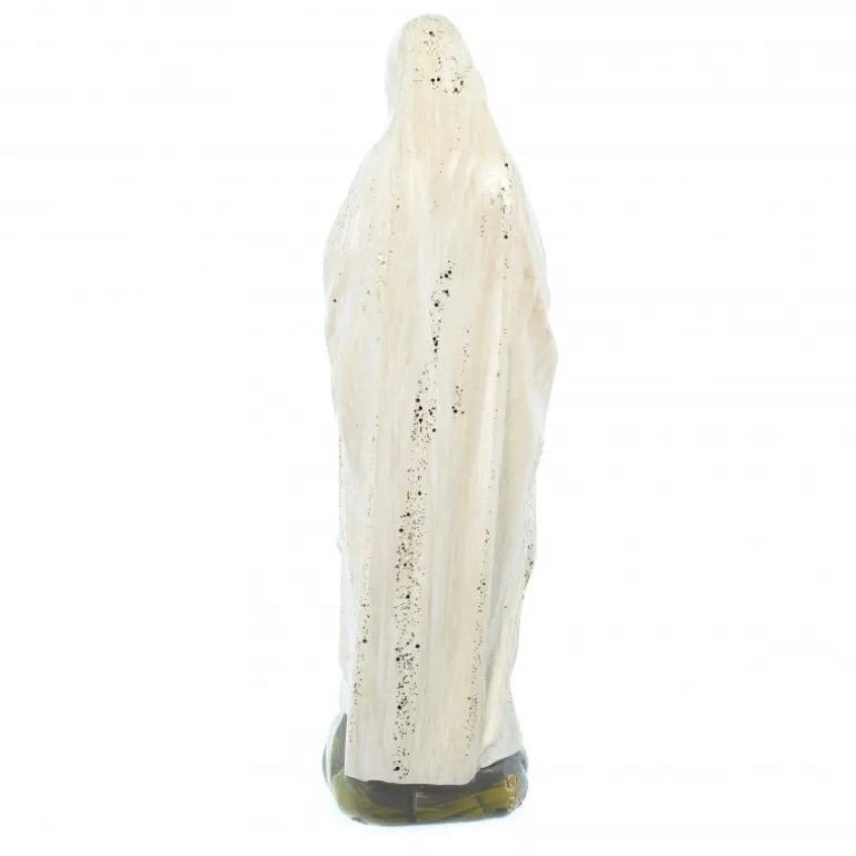 Palais du Rosaire Statue Notre Dame de Lourdes à paillettes en résine 14cm^ Statue De Notre Dame De Lourdes