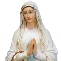 Palais du Rosaire Statue Notre Dame de Lourdes de 160cm décorée en Résine^ Statue De Grande Taille | Statue De Notre Dame De Lourdes