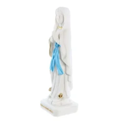 Palais du Rosaire Statue Notre Dame de Lourde en Résine blanche de 8cm^ Statue De Notre Dame De Lourdes