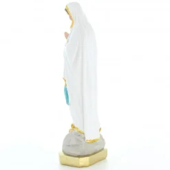 Palais du Rosaire Statue Notre Dame de Lourdes en résine colorée avec paillettes dorées 15cm^ Statue De Notre Dame De Lourdes