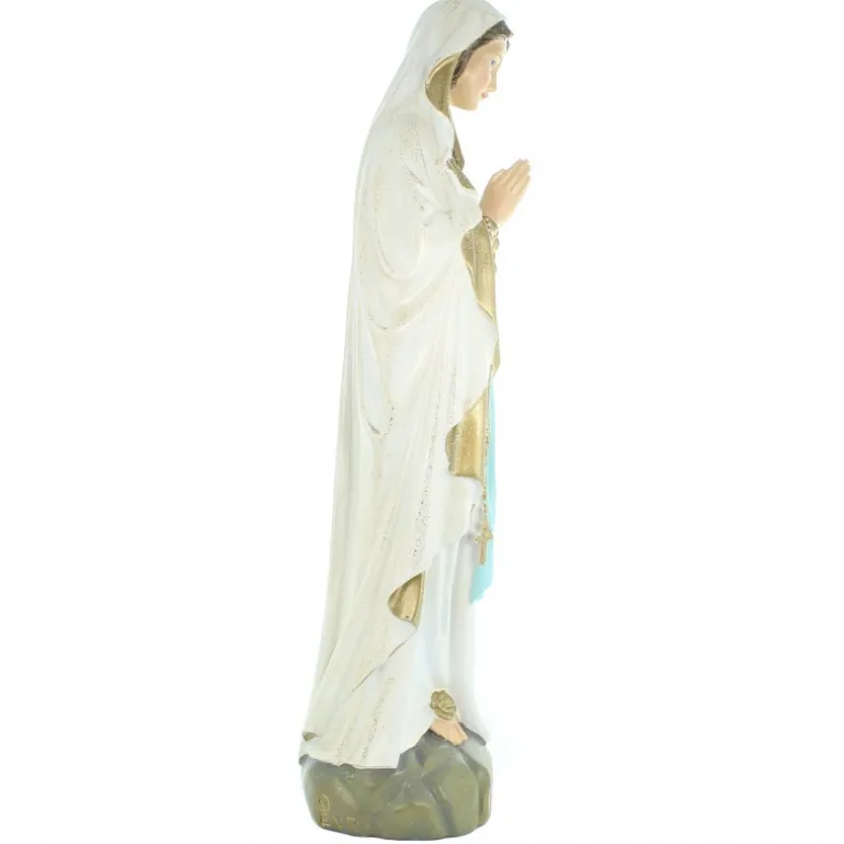 Palais du Rosaire Statue Notre Dame de Lourdes à paillettes 56cm^ Statue De Notre Dame De Lourdes