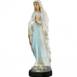 Palais du Rosaire Statue Notre Dame de Lourdes de 160cm décorée en Résine^ Statue De Grande Taille | Statue De Notre Dame De Lourdes
