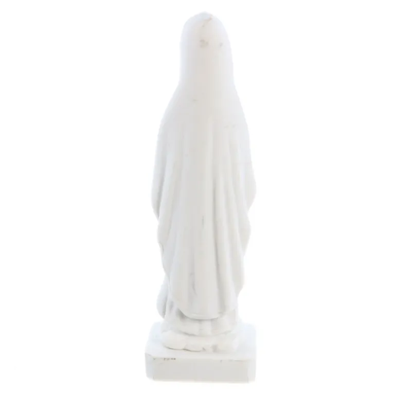 Palais du Rosaire Statue Notre Dame de Lourde en Résine blanche de 8cm^ Statue De Notre Dame De Lourdes