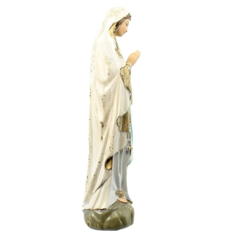 Palais du Rosaire Statue Notre Dame de Lourdes à paillettes 18cm^ Statue De Notre Dame De Lourdes