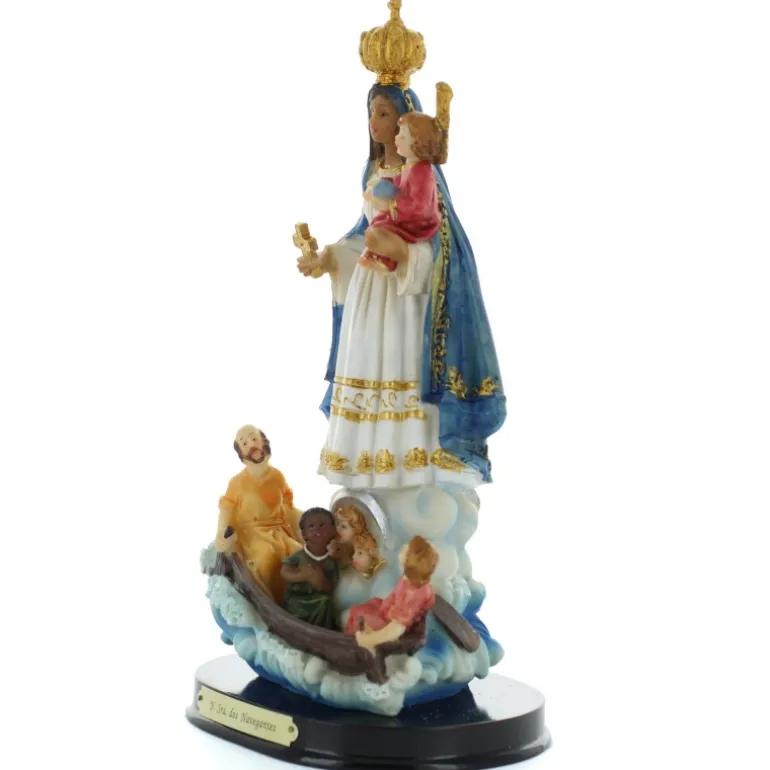 Palais du Rosaire Statue Notre Dame des Navigateurs en résine colorée 21cm^ Autres Statues De La Vierge