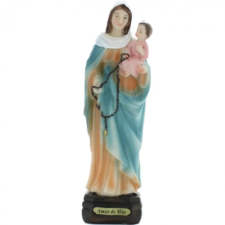 Palais du Rosaire Statue Notre Dame du Rosaire à l'enfant en résine 21 cm^Enfant Enfant Jésus | Autres Statues De La Vierge