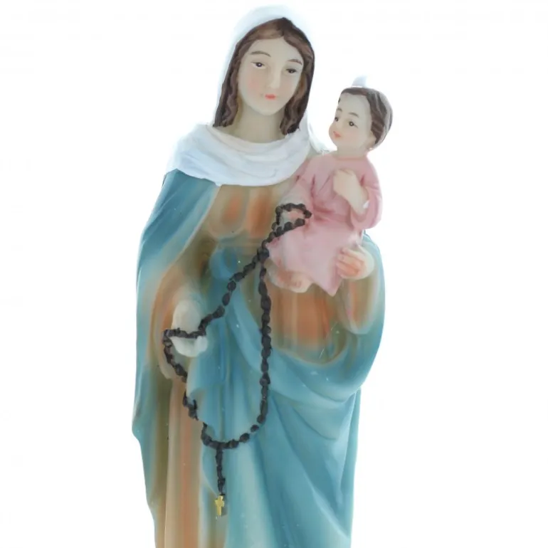 Palais du Rosaire Statue Notre Dame du Rosaire à l'enfant en résine 21 cm^Enfant Enfant Jésus | Autres Statues De La Vierge
