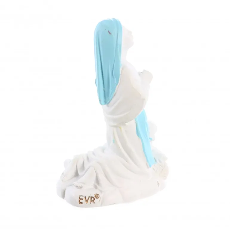 Palais du Rosaire Statue résine de Sainte Bernadette blanche et bleue de 6cm^ Statue De Sainte Bernadette