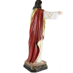Palais du Rosaire Statue Sacré Coeur de Jésus de 60cm en résine^ Sacré-Coeur De Jésus | Statue De Grande Taille
