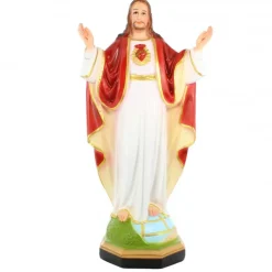 Palais du Rosaire Statue Sacré Coeur Jésus de Montmartre en résine 40cm^ Sacré-Coeur De Jésus