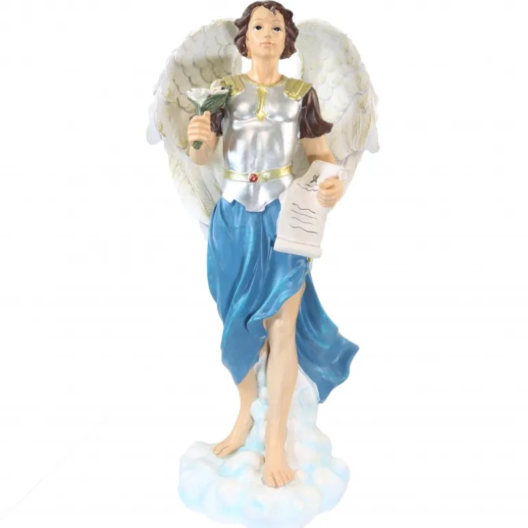 Palais du Rosaire Statue Saint Gabriel de 45cm en résine^ Autres Statues De Saints | Statue Ange