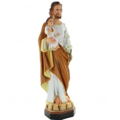 Palais du Rosaire Statue Saint Joseph et enfant Jésus en résine 50cm^ Statue De Saint Joseph