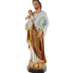 Palais du Rosaire Statue Saint Joseph et enfant Jésus en résine 50cm^ Statue De Saint Joseph