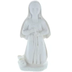 Palais du Rosaire Statue Sainte Bernadette blanche en résine 12 cm^ Statue De Sainte Bernadette