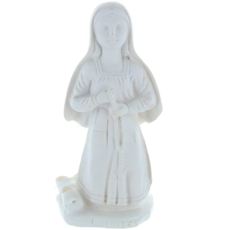 Palais du Rosaire Statue Sainte Bernadette blanche en résine 12 cm^ Statue De Sainte Bernadette