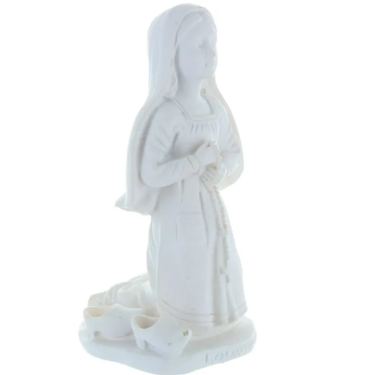 Palais du Rosaire Statue Sainte Bernadette blanche en résine 12 cm^ Statue De Sainte Bernadette