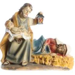 Palais du Rosaire Statue Sainte Famille avec Marie qui dort en résine 10cm^ Statue De La Sainte Famille